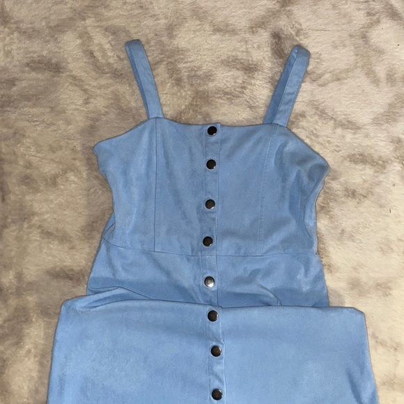 Light Blue Button Forever 21 Dress - Picture 1 of 3